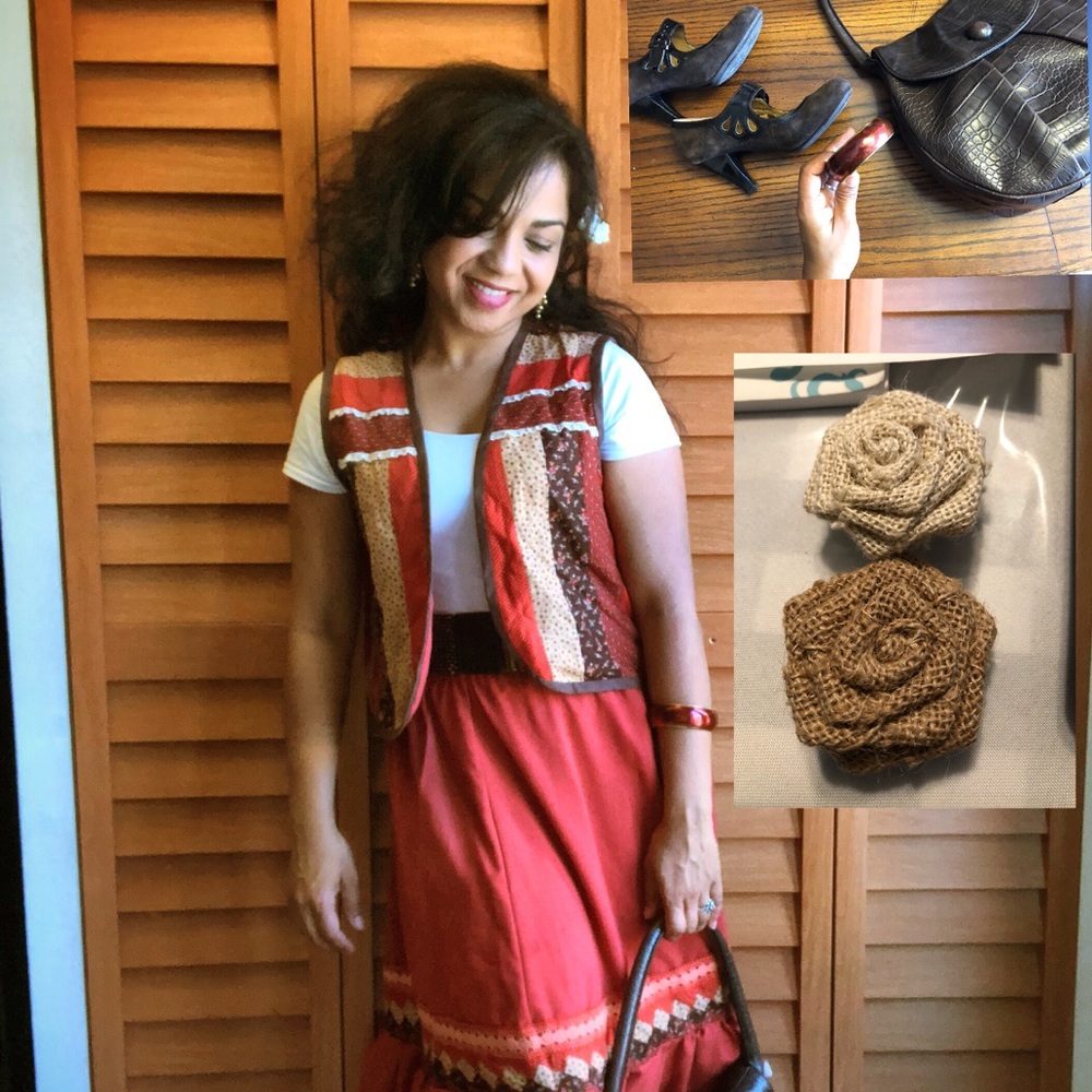 True vintage 70s Prairie set two pieces sm as is - Picture 2 of 8